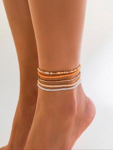 Boho Style Colorful Beaded Decoration Anklet for Women & Girls, Teenage Girl Jewellery Accessories, Bohemian Gifts for Girlfriend, Fashion Decoration Jewelry for Party, Daily Clothing Decor, Trendy All-match & Exquisite Jewelry for Birthday Gift