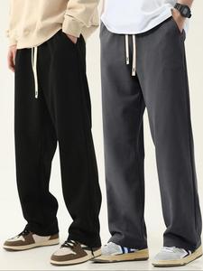 Men's Pocket Pants, Casual Comfy Loose Straight Leg Trousers for Spring & Fall, Men's Bottoms for Daily Wear