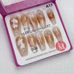 The cute rabbit artificial nail patches worn by hand can be removed and the nails pressed press  nails short  press  nails