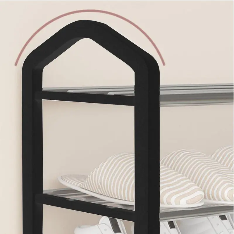 Black Metal Shoe Rack Bracket Organiser - New, Lightweight & Stable Storage Shelves for UK Homes 8