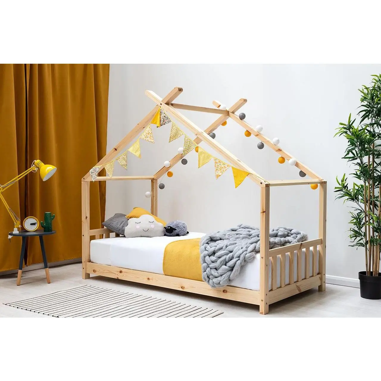 Kids Canopy Pine House Bed