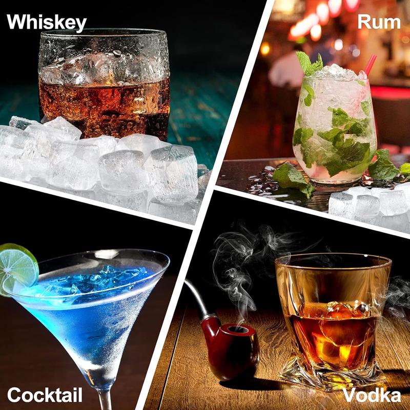 Premium Ice Cube Trays, Silicone Ice Cube Molds with Sealing Lid, 74-Ice Trays, Reusable, Safe Hexagonal Ice Cube Molds, for Chilled Drinks, Whiskey, Cocktail, Food 6
