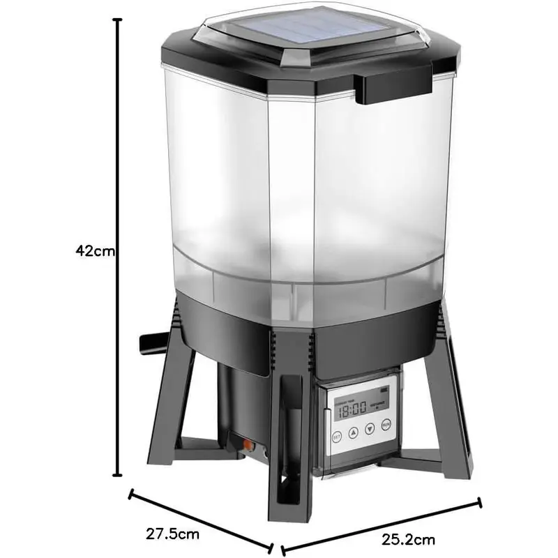 AllPondSolutions Solar Powered Automatic Digital Timer Koi Pond Fish Food Feeder SFF-1 2