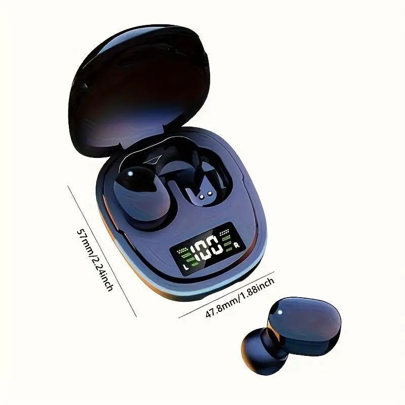 2024 Model Wireless Earbuds with LED Display, Touch Control, In-Ear TWS Design for Gaming & Sports, Compatible with iOS/Android - Sleek Metallic Charging Case Included, Earbuds Wireless 2
