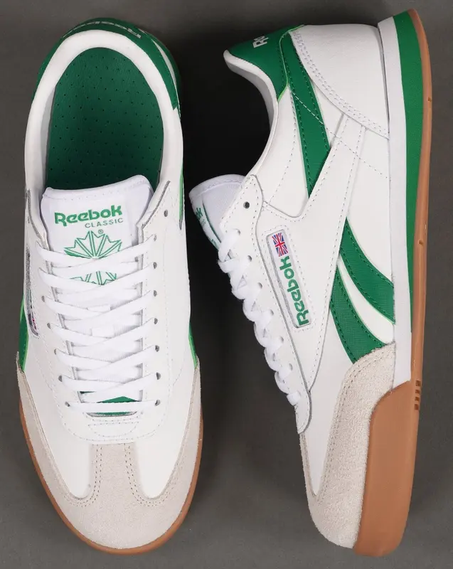 Reebok Campio XT Trainers White/Glen Green/Gum 3