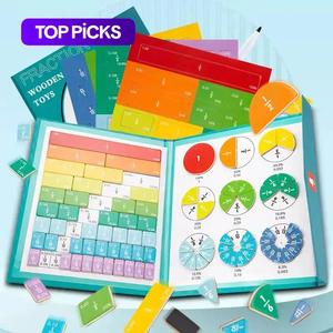 Magnetic Fraction Demonstration Book, 1 Set Math Teaching Aid, Learning Toy for Gift, Mathematical Knowledge Training Toys, Interactive Game Props, Educational Material #TOP PICKS