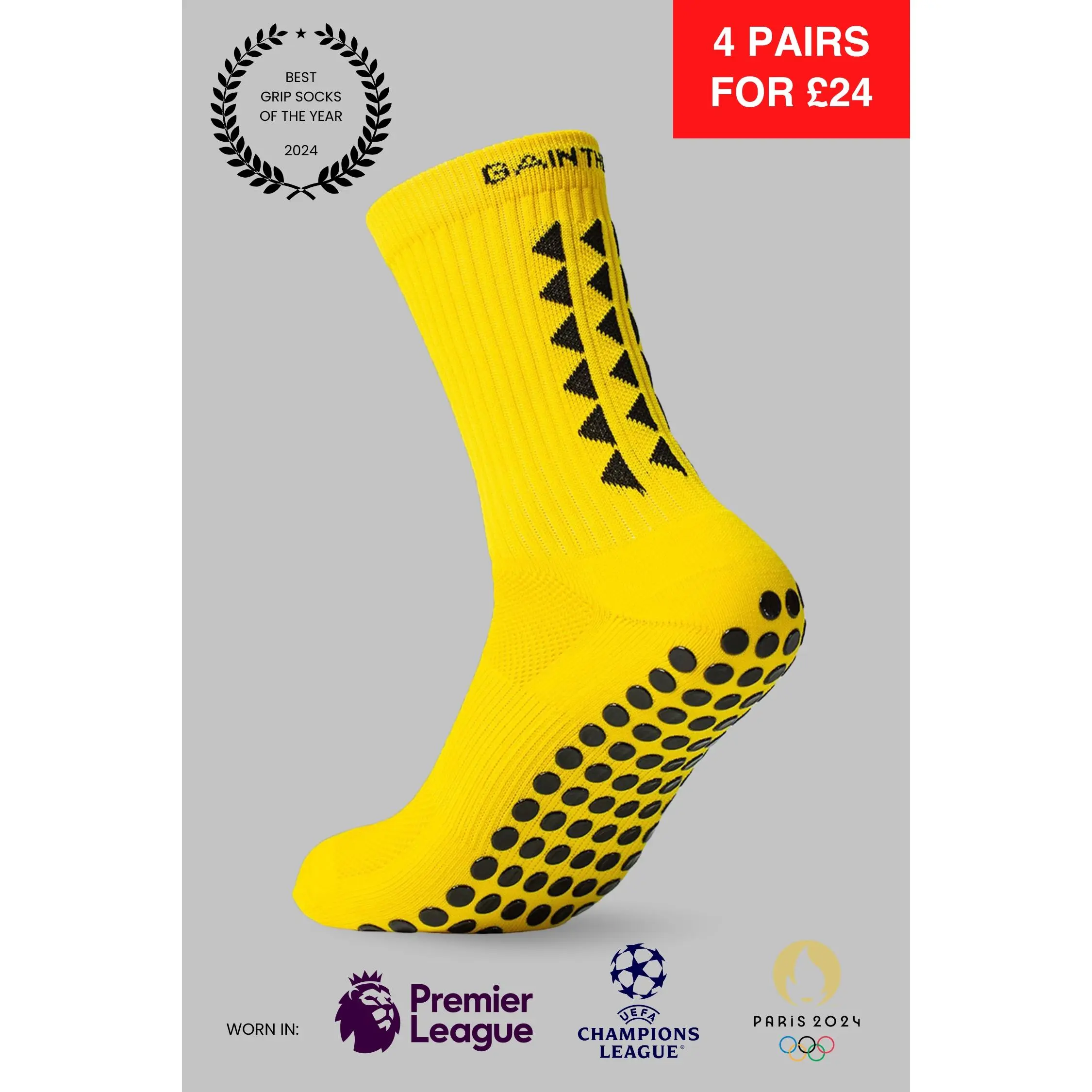 GRIP SOCKS 2.0  MidCalf Length - Yellow