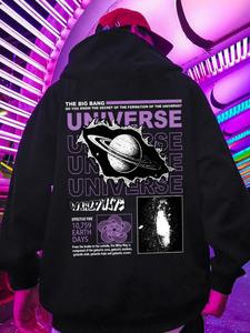 Unisex Men's 90s Graphic Long Sleeve Hooded Sweatshirt, 2024 Casual Essentials Hoodie for Fall Winter, Loose Thin Drawstring Pocket Oversized Hoodie