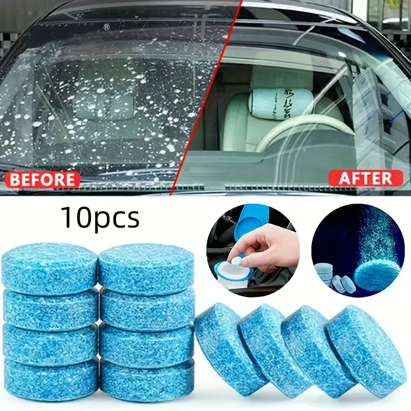 Streak-Free Effervescent Tablets - Car Windshield Cleaner - Oil And Stain Removal - Ideal for All-Season Use 3