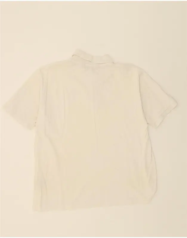 Pre-Owned Vintage KAPPA Mens Polo Shirt Large White Cotton 2