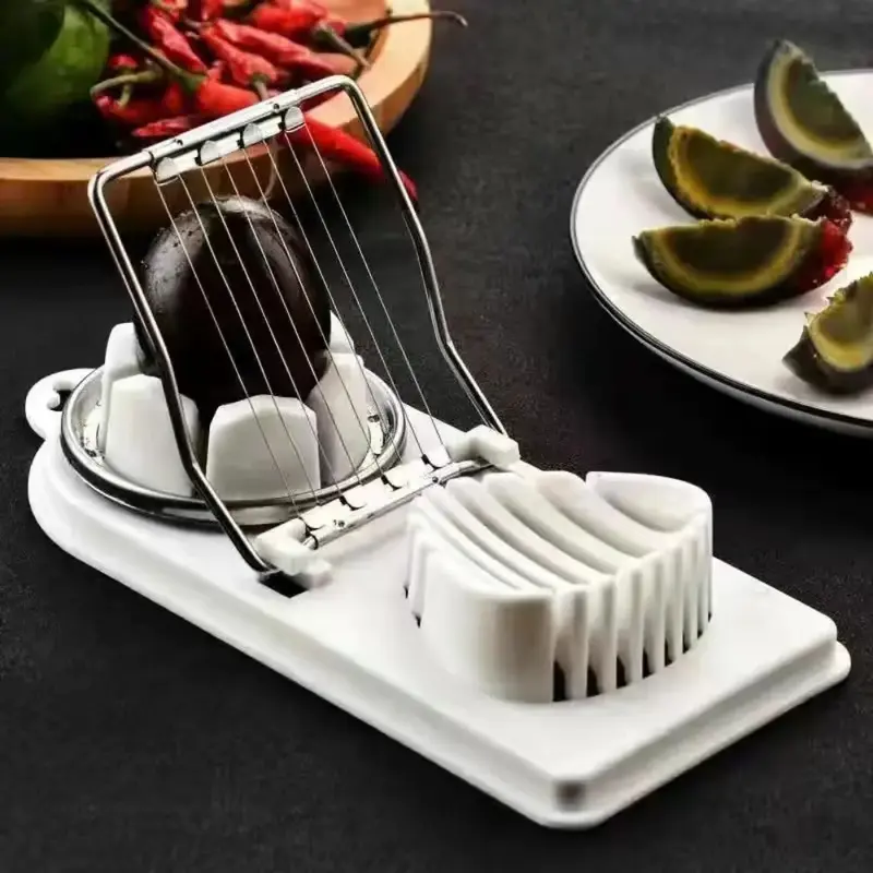 Multifunctional Egg Slicers Stainless Steel Slicer Fancy Splitter Egg Cutting Tool Home Two In One Egg Cutter Kitchen Gadgets 3