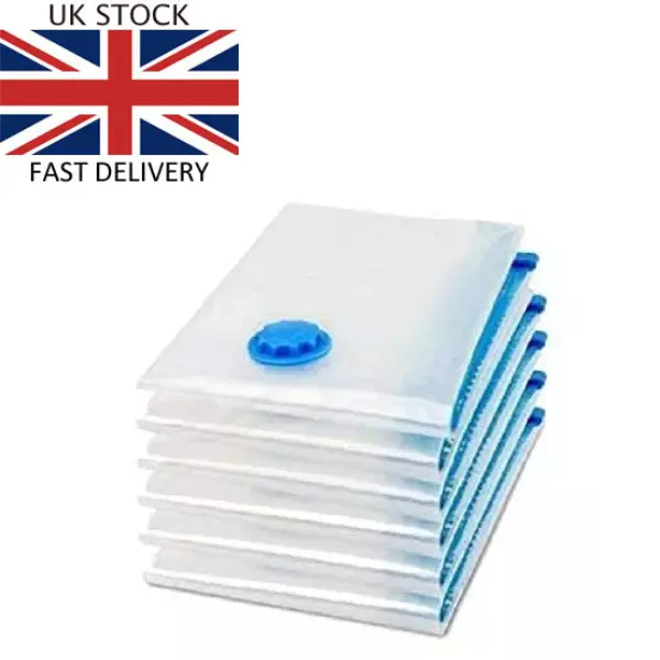 Vacuum Storage Compression Bags With Double-Zip Seal Airtight Valve | Space Save