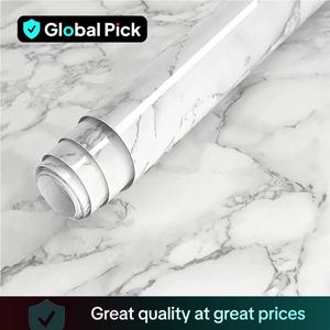Marble Pattern Self-adhesive Sticker, 1 Roll Waterproof Decorative Paper for Countertop Furniture Table, Decorative Marble Backsplash Wallpaper for Home Living Room Kitchen Bathroom