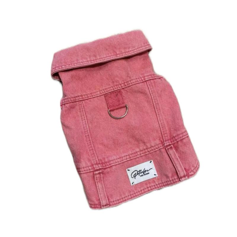 Denim Jacket - Trendy Lightweight Waistcoat for Small Breed Dogs 4