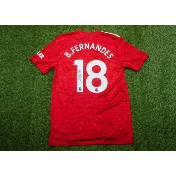 Bruno Fernandes SIGNED & FRAMED Manchester United F.C Shirt WITH PROOF AFTAL COA