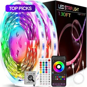 Smart LED Light Strip, RGB Color Changing Light Strip with Remote & APP Control, Dimmable LED Light Strip for Bedroom, Home, Party Decoration, Led Strip Lights #TOP PICKS