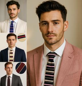Bespoke Knit Ties 10+ Choices of Custom Handmade Style for Men Casual or Smart Preppy Style #KnittedTie #TieTok
