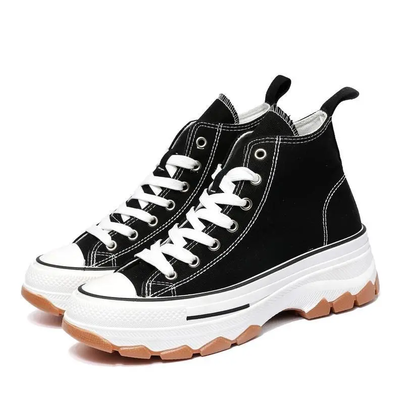 Ladies Women Chunky Sole  Lace Up High Top Casual Hike Platform Round Toe Trainers Sneakers Walking Shoes size UK 3-8 Footwear Sports Shoes Running Runner Training Closed Athletic Girl Valentine Gift for her Valentine Sale Valentine Gifts