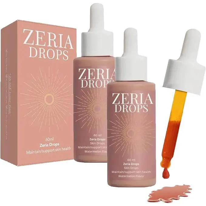 Zeria Sunless Tanning Drops - Boost Melanin, Enhance Natural Skin Tone - Moisturizing Bronzing Drops for Face & Body - Makeup, Hydrate