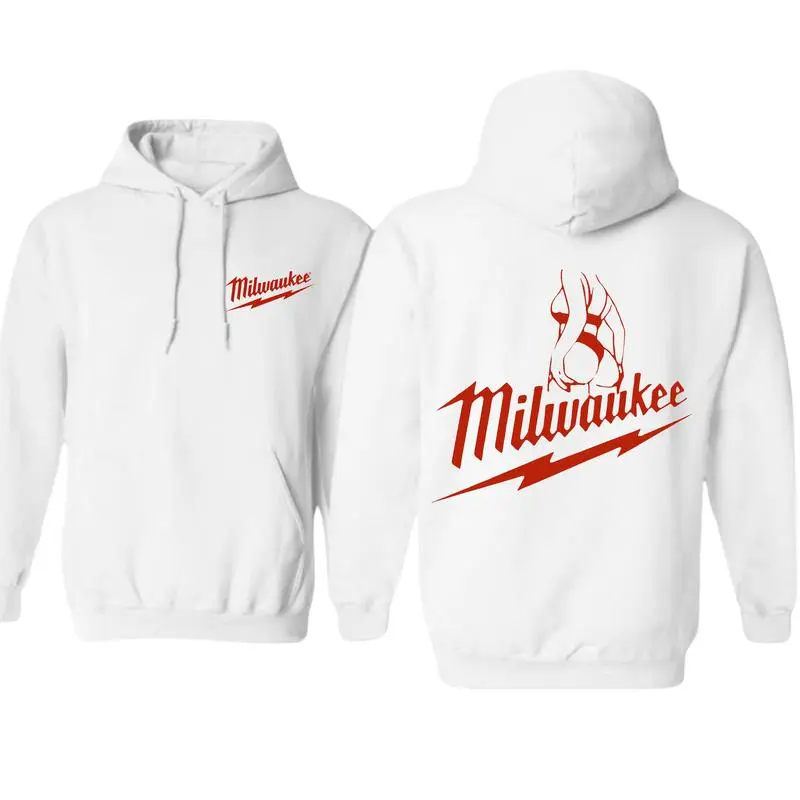 Milwaukee Workwear With Woman Hoodie, Sweatshirt, T-Shirt, Featuring the Distinctive Milwaukee Branding, Durable and Stylish for Everyday Adventure Cotton Womenswear