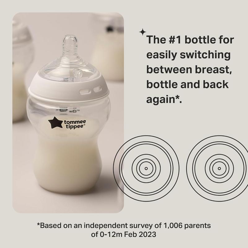 Natural Start Anti-Colic Baby Bottle, 150 ml, 0+ months, Slow Flow Breast-Like Teat for a Natural Latch, Anti-Colic Valve, Self-Sterilising, Pack of 3 4
