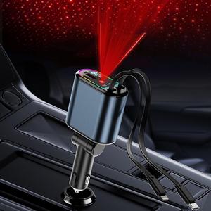 Retractable Car Charger, 120W Car Charger Adapter, Cars Phone Chargers, Fast Charging, Cars Accessories Car Chargers