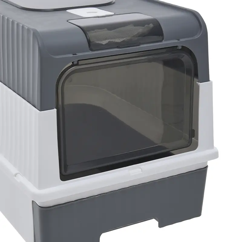Pets Mood Enclosed Cat Litter Box with UV Sterilization, Odor Control & Easy Cleaning 6