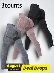 Women's Solid High Waist Sports Tummy Control Leggings, Casual Comfy Skinny Pants for Yoga Gym Workout Running, Women Sport & Outdoor Jeggings for Spring Summer Fall, Leggings for Women, Gym Clothes Women, Trousers for Women, Gym Wear, Sculpting Leggings