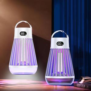 2 in 1 Mosquito Killer Lamp, USB Rechargeable Mosquito Zapper Lamp, Portable Mosquito Killer Lamp for Outdoor Camping