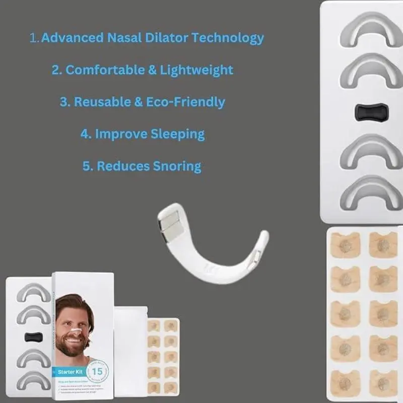 Magnetic Nasal Strips Kit - Boost Oxygen Intake, Reduce Snoring, Improve Sleep Quality - Sweat Resistant, Skin Safe Nasal Strips - Better Training Endurance, Sharper Focus, Stronger Immune System 5