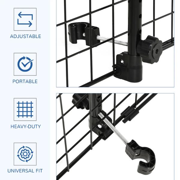 PawHut Heavy Duty Pet Dog Car Barrier, Keeps Pet Safe, Protect Your Car, Easy to Install - Black 4