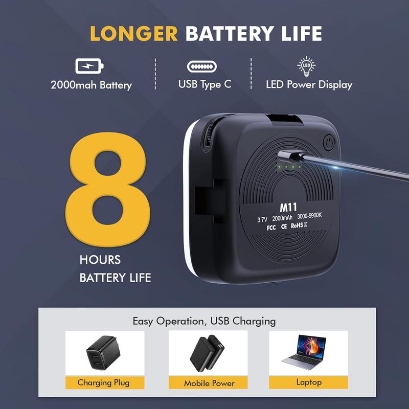 64 LEDs Selfie Light,3 Light Modes Video Light Photo Light-Rechargeable Clip on Phone/Laptop/Camera Light-for Makeup,YouTube,TikTok Live Streaming,Photography Vlog/Pictures/Meetings-Warmer Atmosphere. 6
