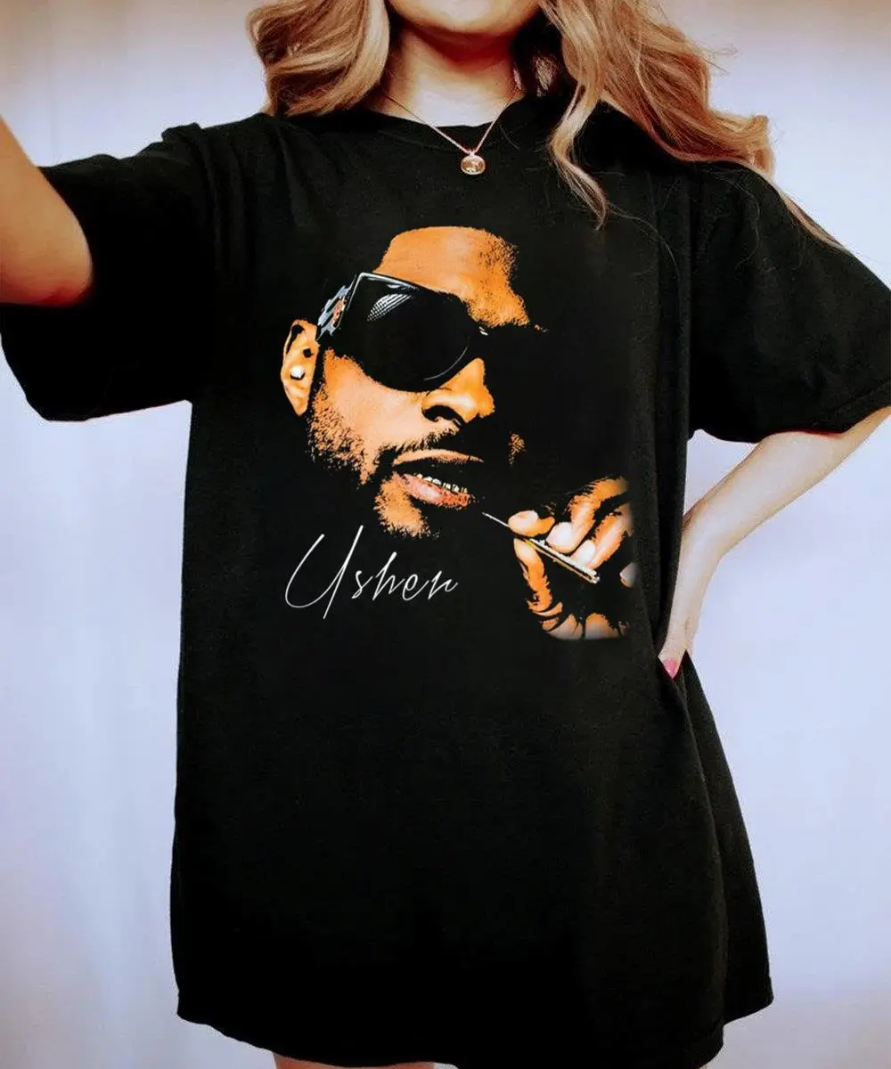 Usher Face Shirt, Concert 2025 Past Present Future Tee, Vintage Usher 90s Shirt