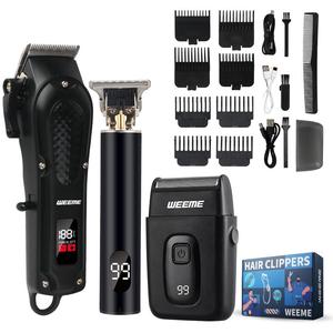 Professional Hair Clipper Set, 1 Box Rechargeable Hair Trimmer & Accessories, Hair Trimmer for Men, Great for Stylists Barbershop Salon Home Use, Beard Trimmer Kit, Cordless Clippers Set