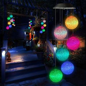Solar Powered Color Changing Hanging Ball Light, 1 Set Outdoor Hanging Decorative Light, Portable Decorative Light for Garden, Yard, Patio, Lawn