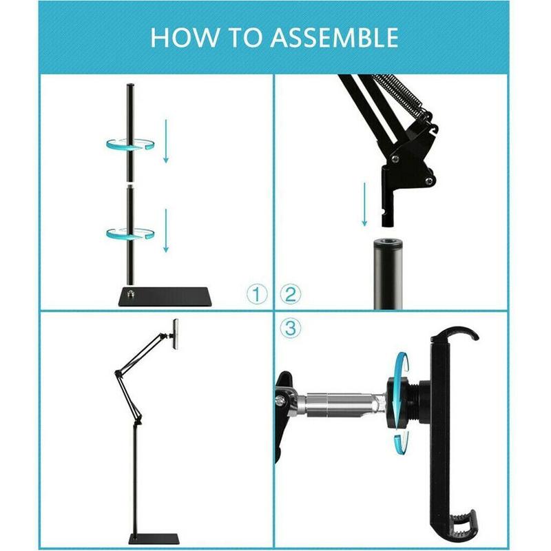 Universal 360° Adjustable Floor Stand Holder for Tablet/Phone 3.5-11in 1