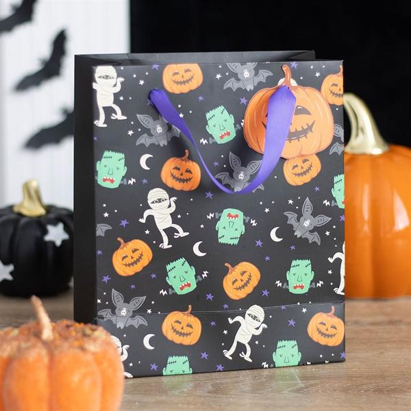 23cm Medium Monster Mash Print Gift Bag for Office Supplies and Gifts 0