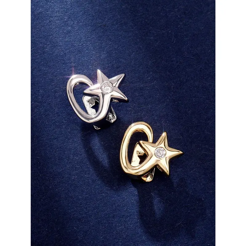 Hip Hop Zirconia Single Star Teeth Grillz 14K Tooth Caps Decor For Women Men Jewelry Dental Grills 5