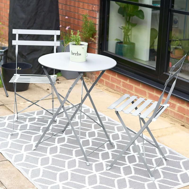 Garden Bistro Set Metal 3 Pieces - Manarola 5