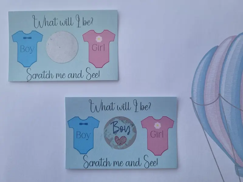 Gender Reveal Scratch Card- A Fun Way to Share the Big News! 2