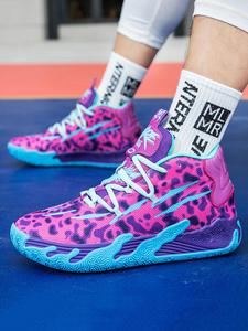 Unisex's Random Pattern Basketball Shoes, Sporty Breathable Comfortable Non-slip Basketball Shoes, Basketball Footwear for Men & Women, Youth Fashion Shoes