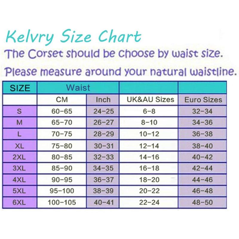Kelvry Women's Sexy Satin Waist Cincher Lace up Boned Overbust Corset Basque Bustier Top Black 6-24 4