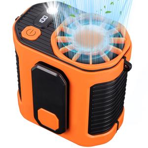 Father's Day Gifts, Bubpup 3 in 1 Outdoor Fan (1 Count), Usb Rechargeable Waist Cooling Fans with Flashlight & Power Bank, Multifunctional Cooling Fan, Portable Fan for Outdoor Work, Hiking, Camping, Travel, Durable Construction, Wearable Fan