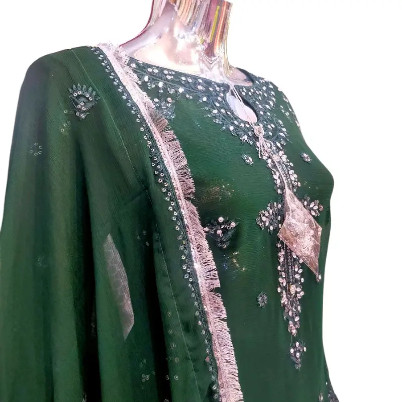 New Women's Chiffon Plazo Suit Set - Perfect for Partywear - Dress, Traditional 2