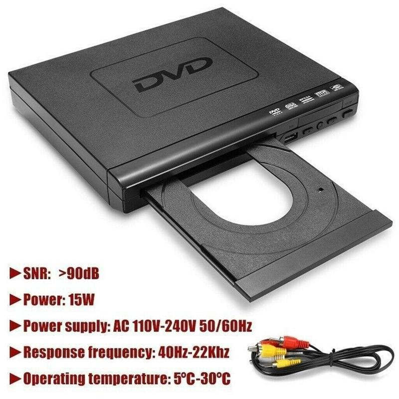 DVD Player Compact Multi Region HDCD CD VCD Music Disc Upscaling USB With Remote 0