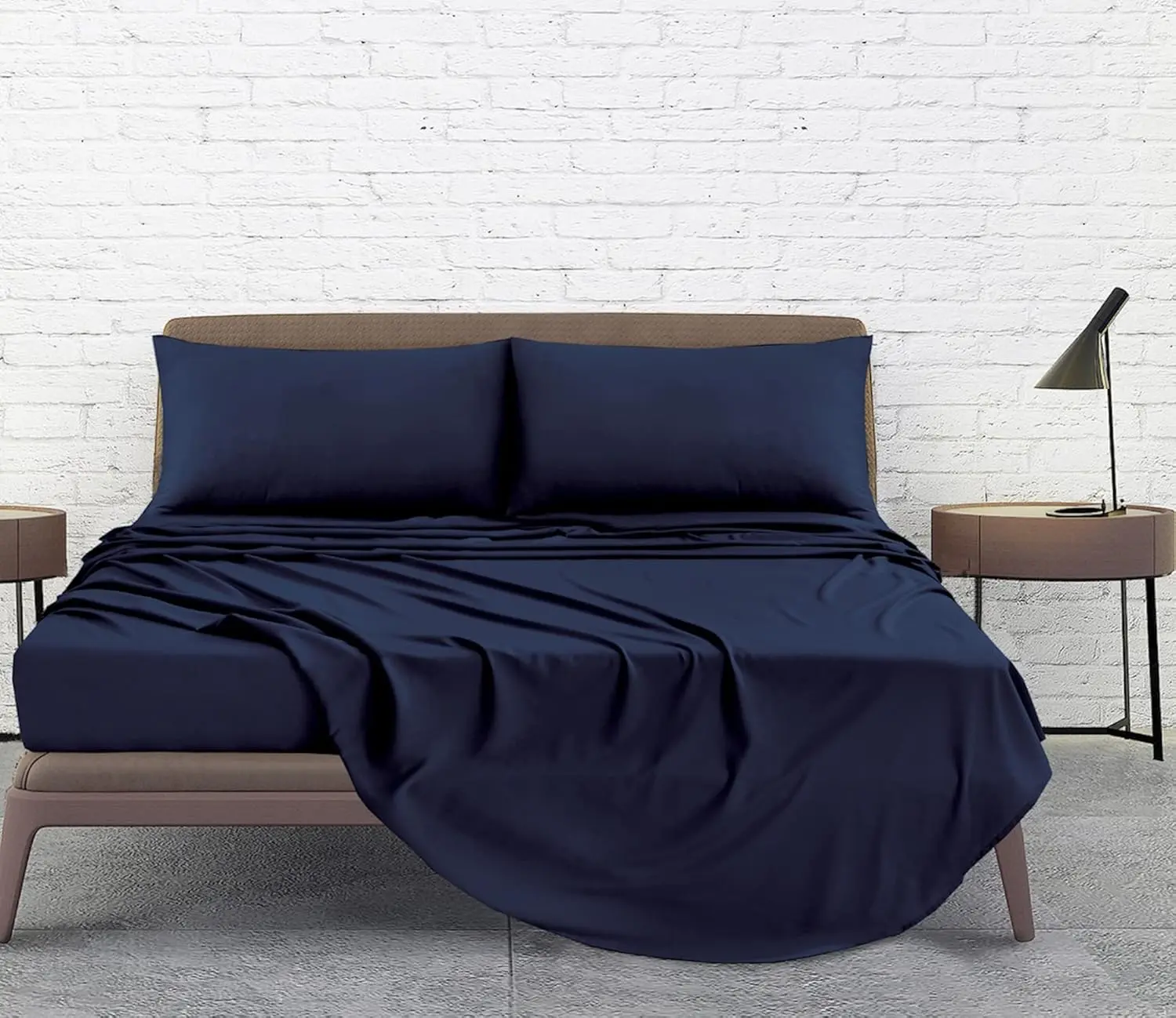 Bed Sheet Set - 4Pcs Easy Care Brushed Microfiber Sheet Set King Size Super Soft Wrinkle Free Bedding Set- Flat, Fitted Sheets & Pillowcases Included – Single, Double and King Sizes