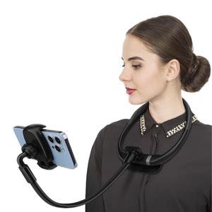 Silicone Neck Phone Holder, Hands-free Flexible Gooseneck Phone Holder, Video Recording Bracket for 4.7-6.7 Inch Phones, Mount
