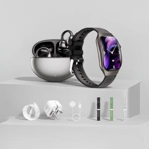 Upgraded Smartwatch Gift Set – Enhanced Bluetooth Earbuds, Fast Wall Charger, USB Cable, Wireless Watch Charger & 2 Premium Bands | All-in-One Fitness & Daily Essentials Bundle for Men & Women