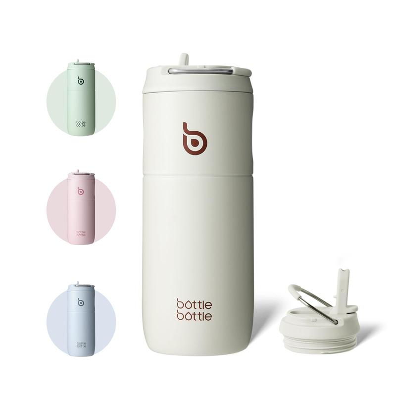 Insulated Water Bottle 500ML with Straw - Perfect for On-The-Go Hydration 0
