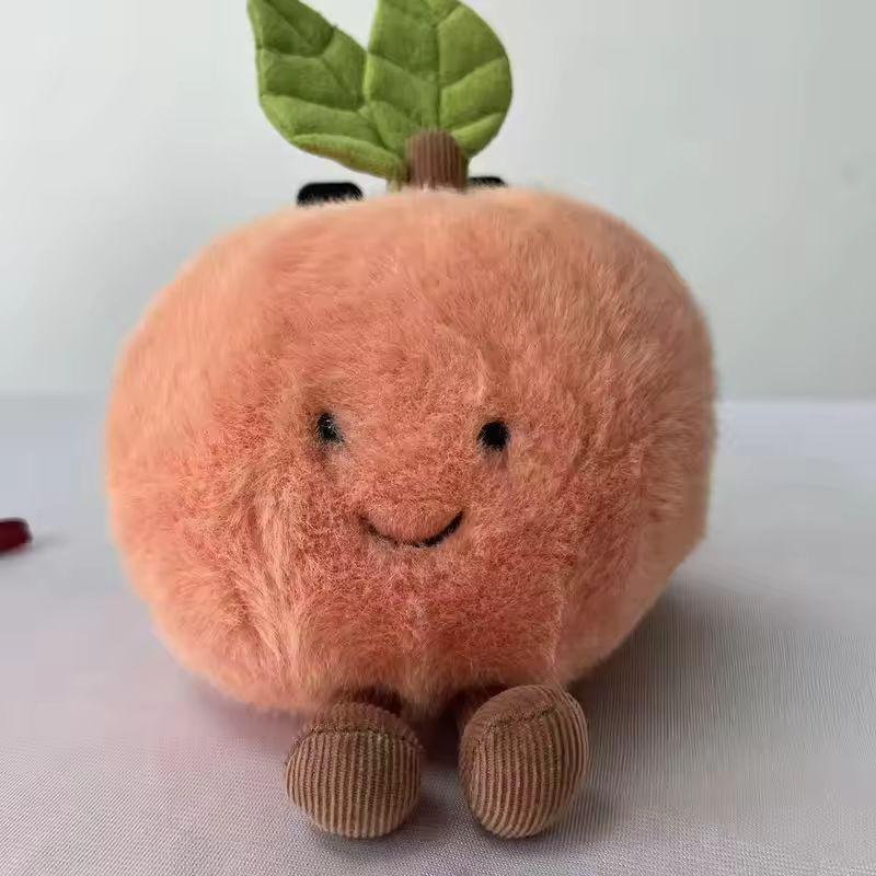Peach Pear Cherry Plush Doll Smiling Face Fruit Series Home Bedroom Decoration Pet Interactive Toy Birthday Gift 7